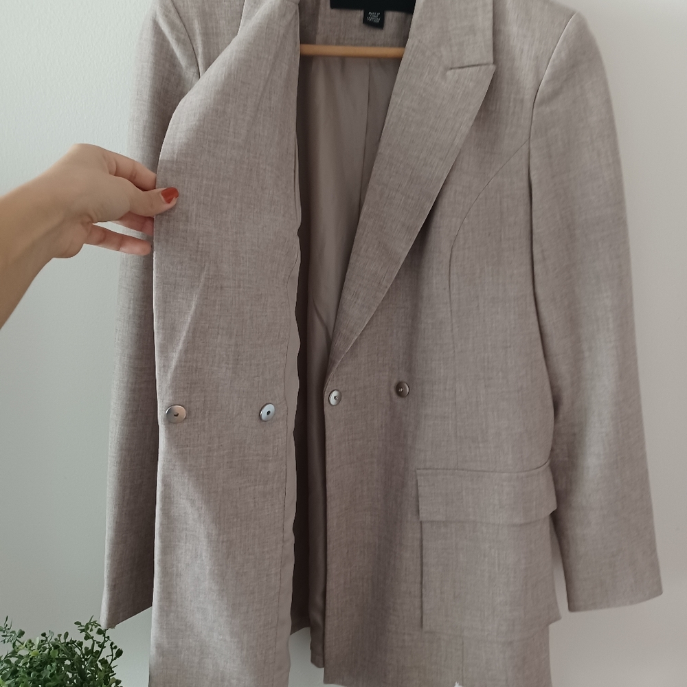 NWT Vero Moda Beige Blazer "Sally Jacket" in 'Mink/Beige Melange' - Picture 11 of 16